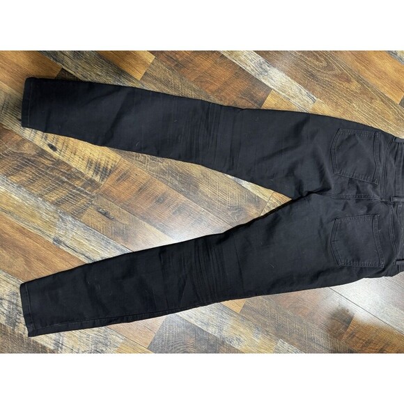 Eileen Fisher Organic Cotton Stretch Mid Rise Skinny Solid Black Jeans 8 - Picture 9 of 9